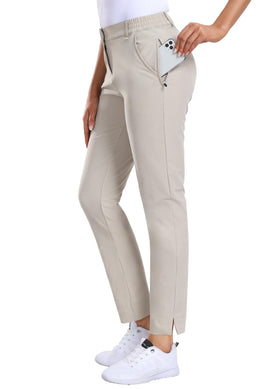 Hiverlay women's golf pants with wide-leg cropped ankle for a stylish on-course look