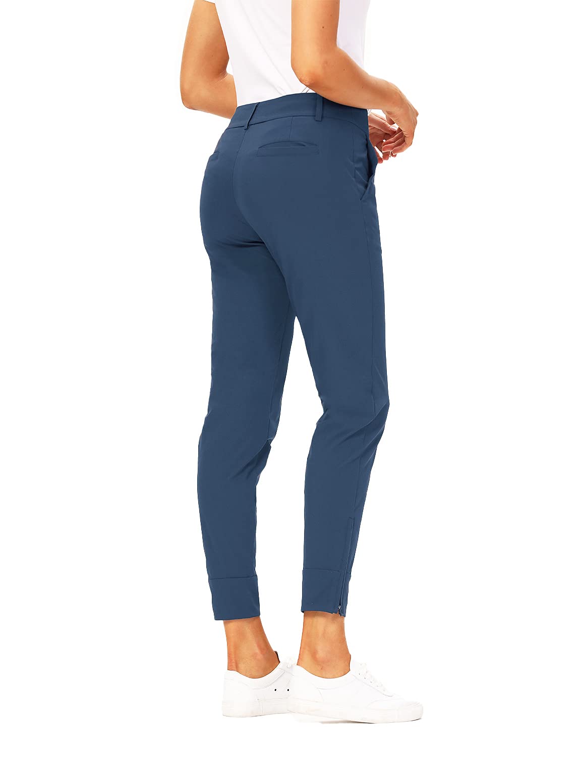 Hiverlay blue-s pants pocket layout with secure zipper for valuables on course