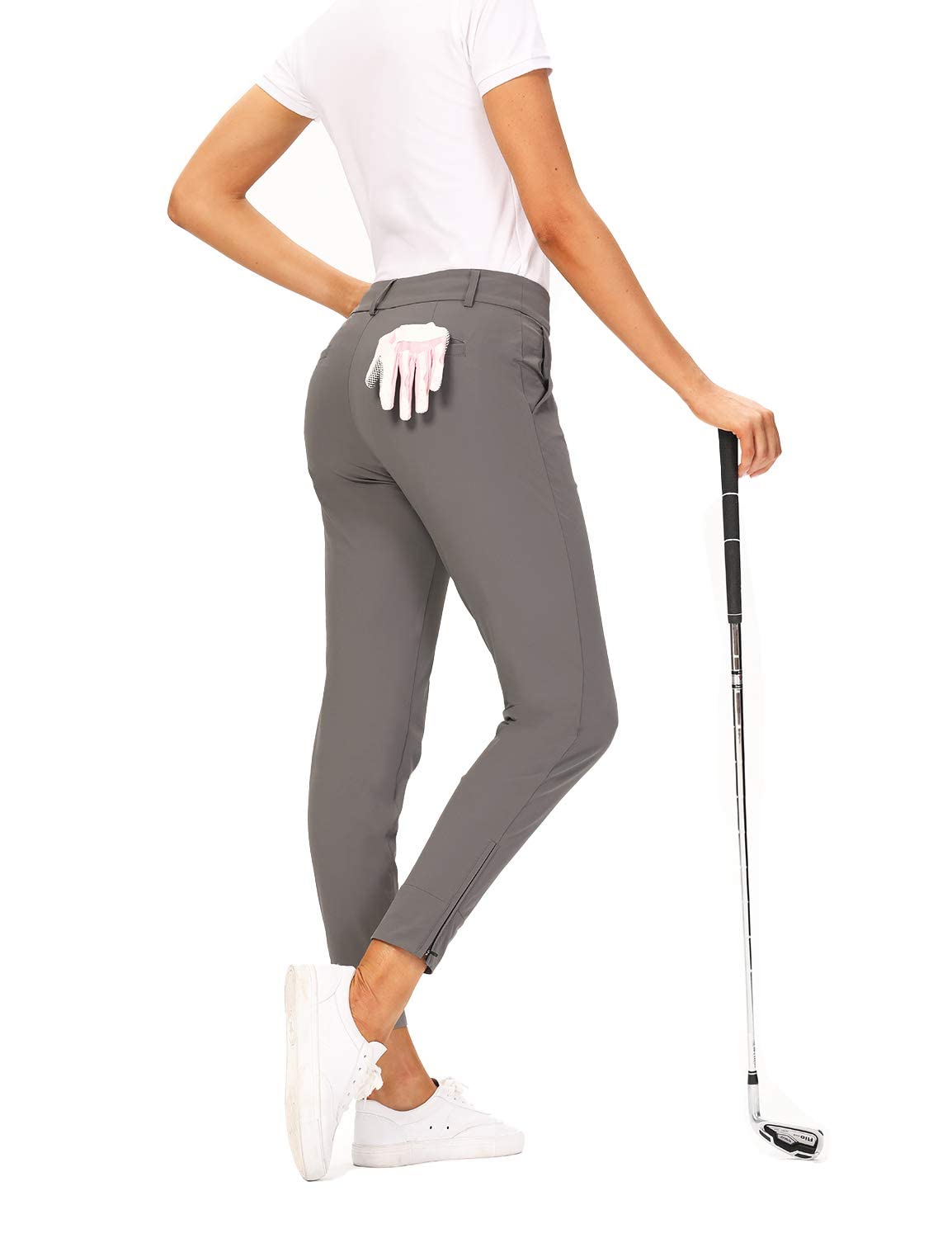 Hiverlay pants showing a five-pocket design for secure storage on the course.