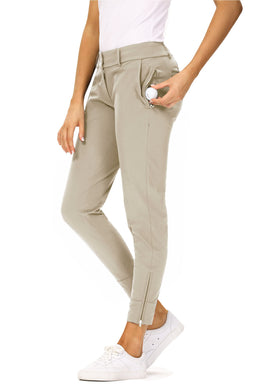 Hiverlay Women's Pro Golf Pants front view showing slim profile for golf and casual wear.