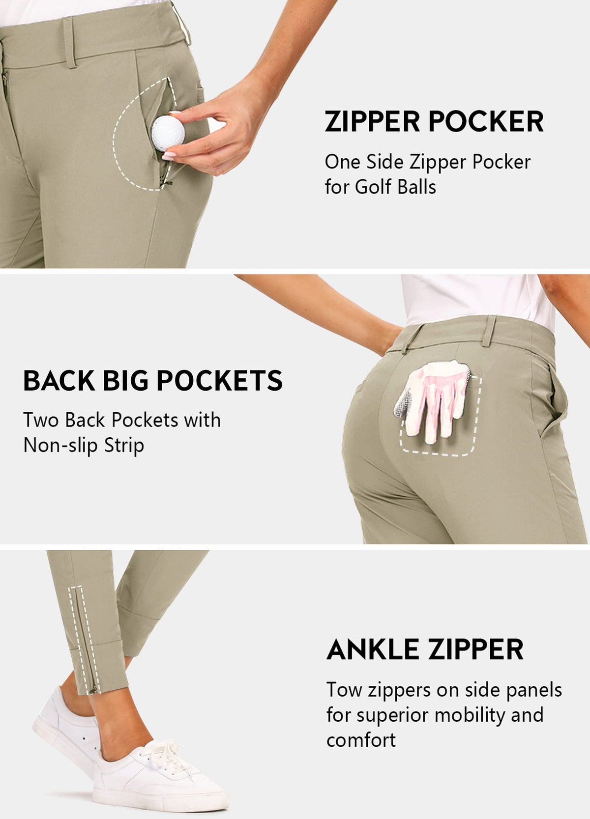 Hiverlay straight-leg design with a visible side zipper panel.