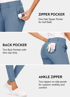 Hiverlay women's pro golf pants waist buckle with adjustable fit