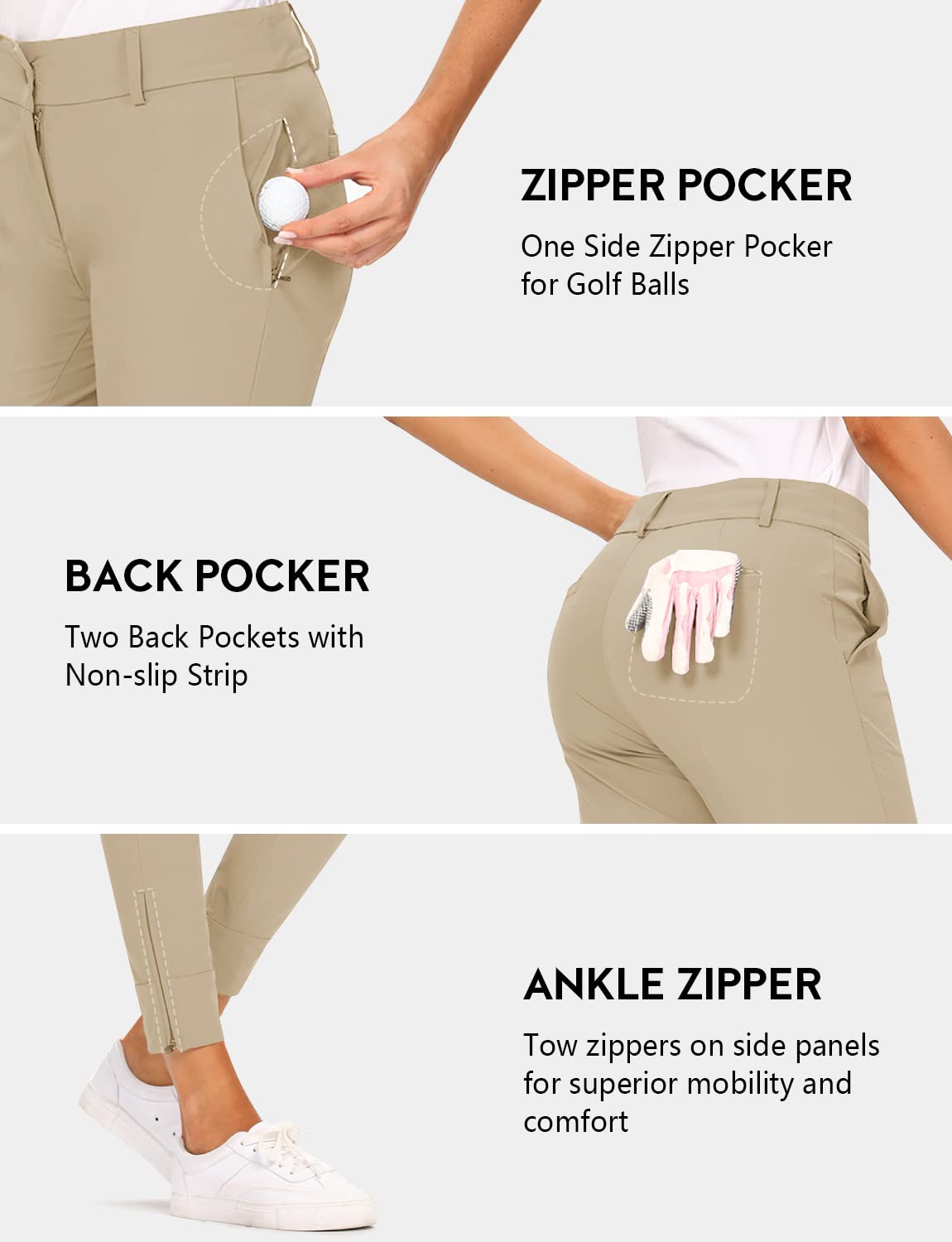 Fabric detail of Hiverlay pants, wrinkle-free and machine washable.