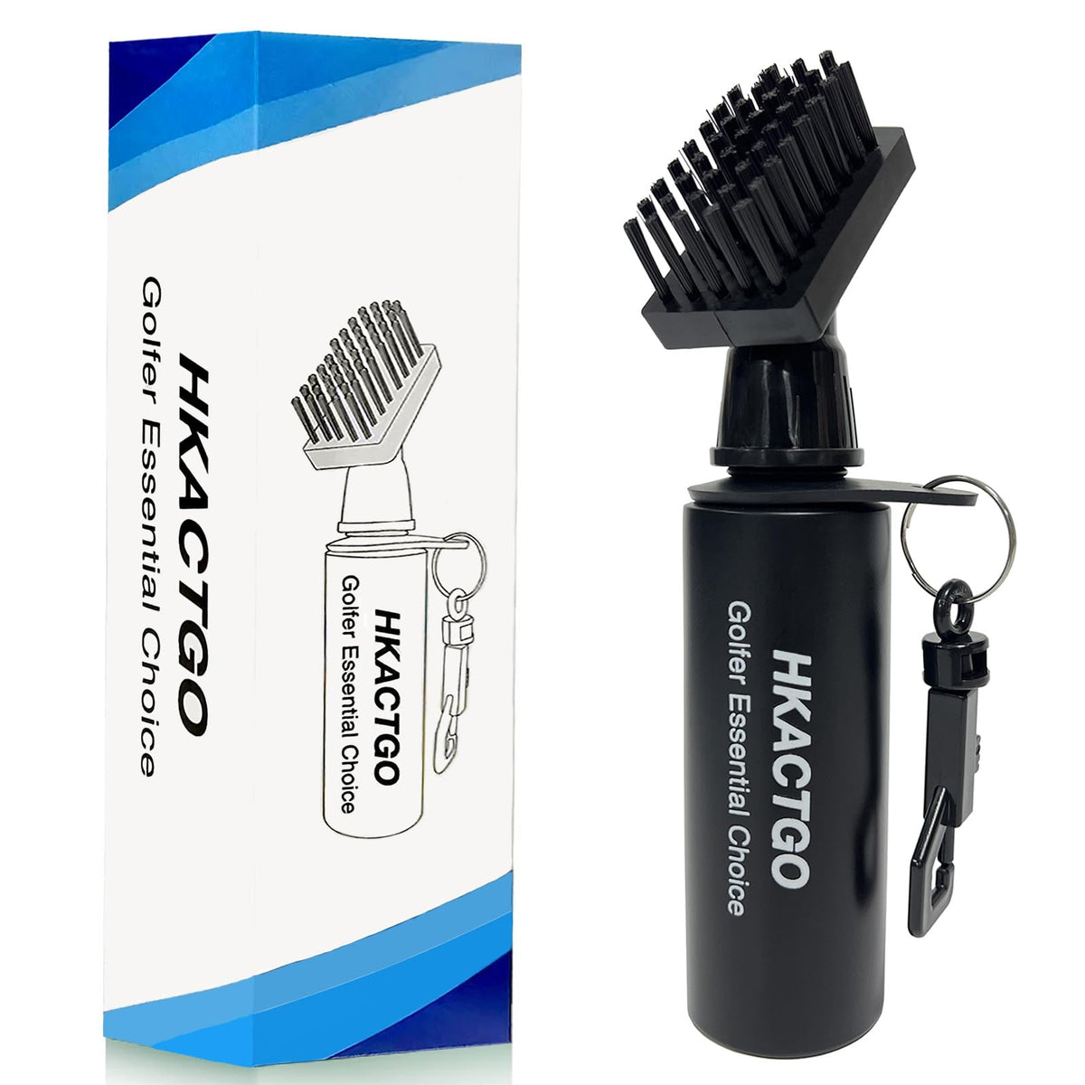 HKACTGO golf club brush cleaner with clip for on bag cleaning