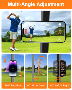 Hkmmdvc 360-degree rotation keeps your phone oriented for GPS or swing capture