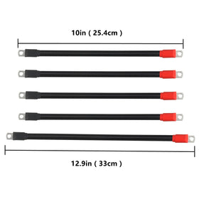 HKOO copper ring terminals with heat shrink for durable battery connections.