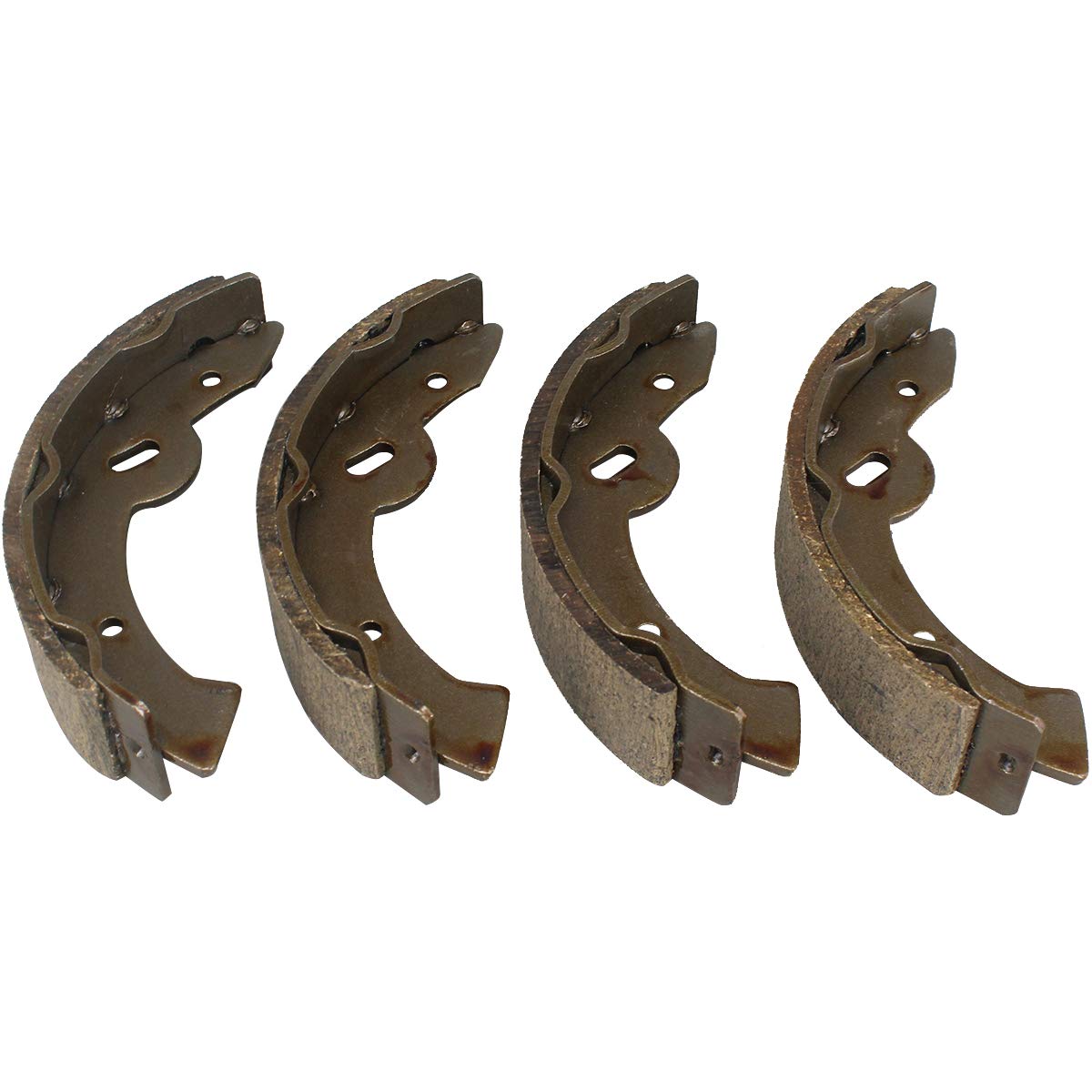 HKOO brake shoes for EZ-Go TXT rear view improving stopping consistency.