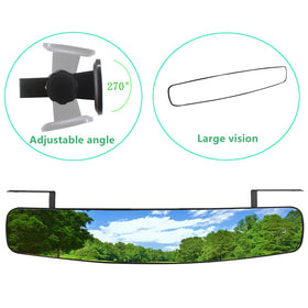 HKOO 16.5-inch rear view mirror with easy install hardware