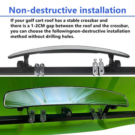 HKOO EZGO-fit 16.5-inch rear view mirror enhances behind visibility