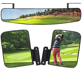 HKOO golf cart rear view mirror face offers wide visibility for safer driving.