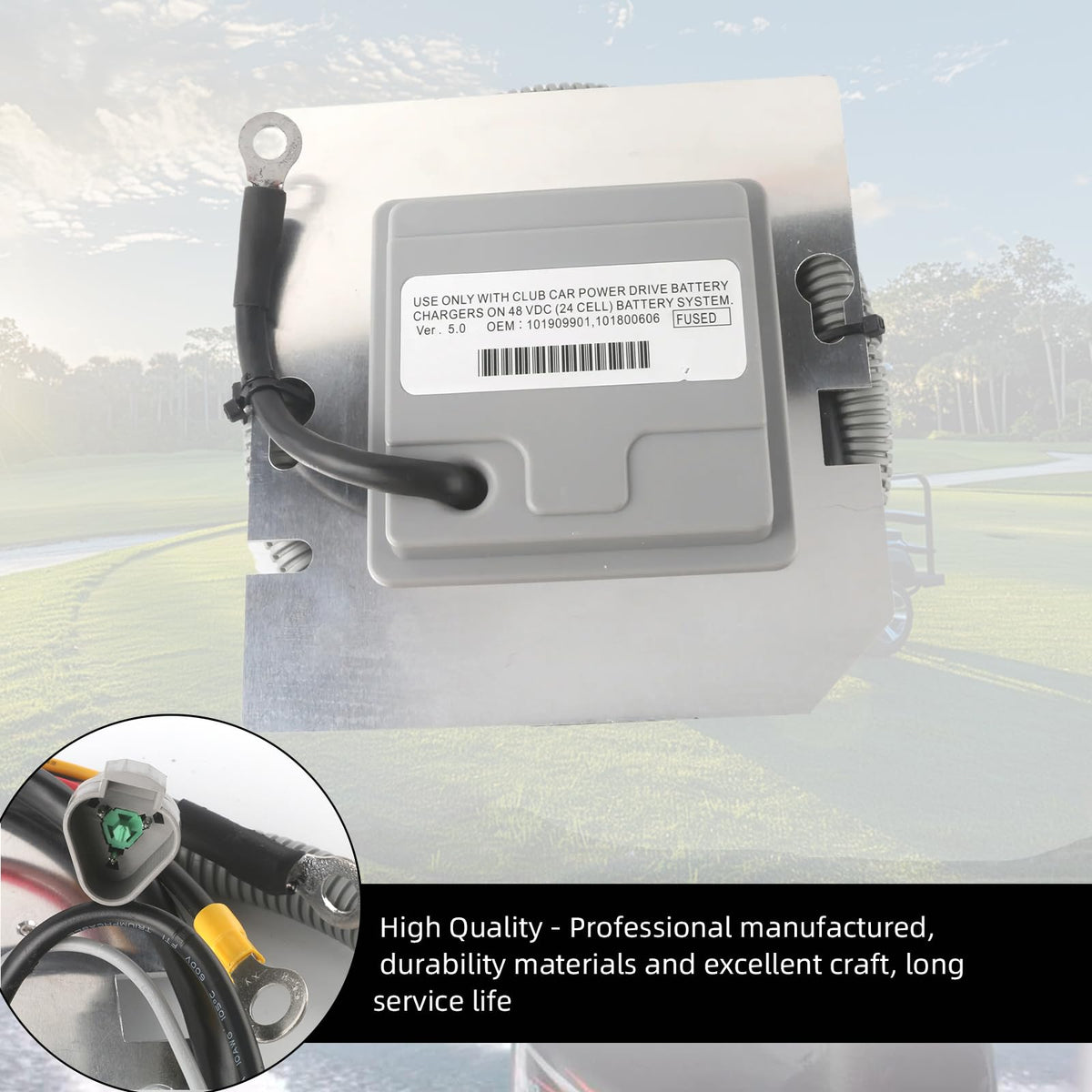 HLBTK tested-ready OBC unit with clear labeling for easy installation