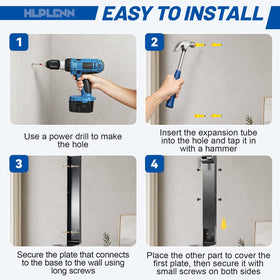 Hlplenn wall mount ideal for home, garage, club, shed organization.