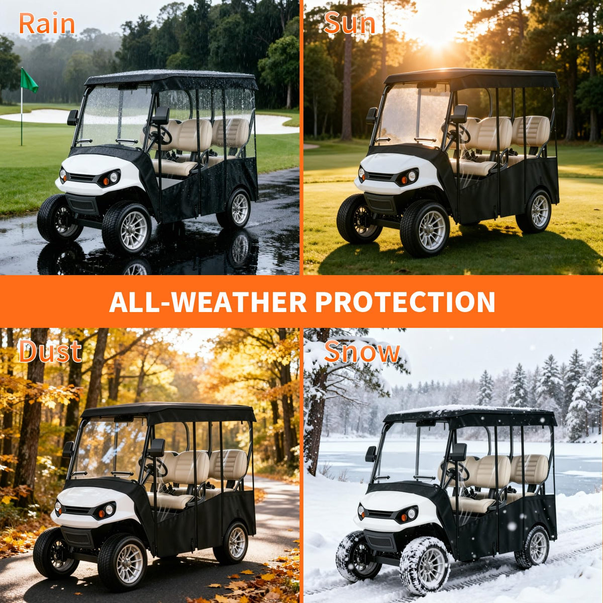 HMAZAE four-passenger design ideal for driveways and golf courses.