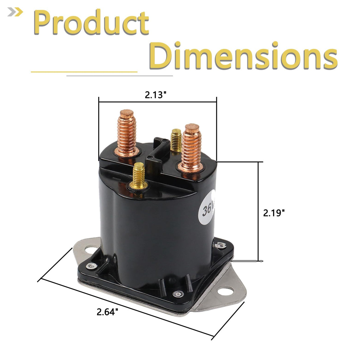 HNeekyr 36V 4-terminal solenoid layout for Club Car DS wiring accuracy