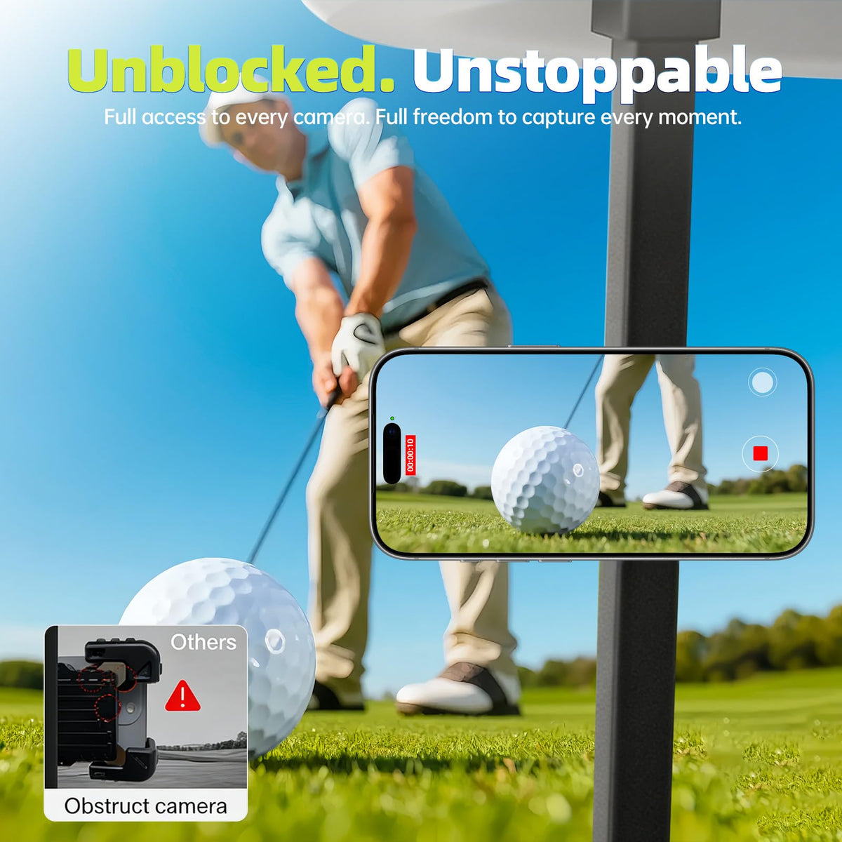 Slim Hoarahloux design blends with cart interior for discreet mounting.