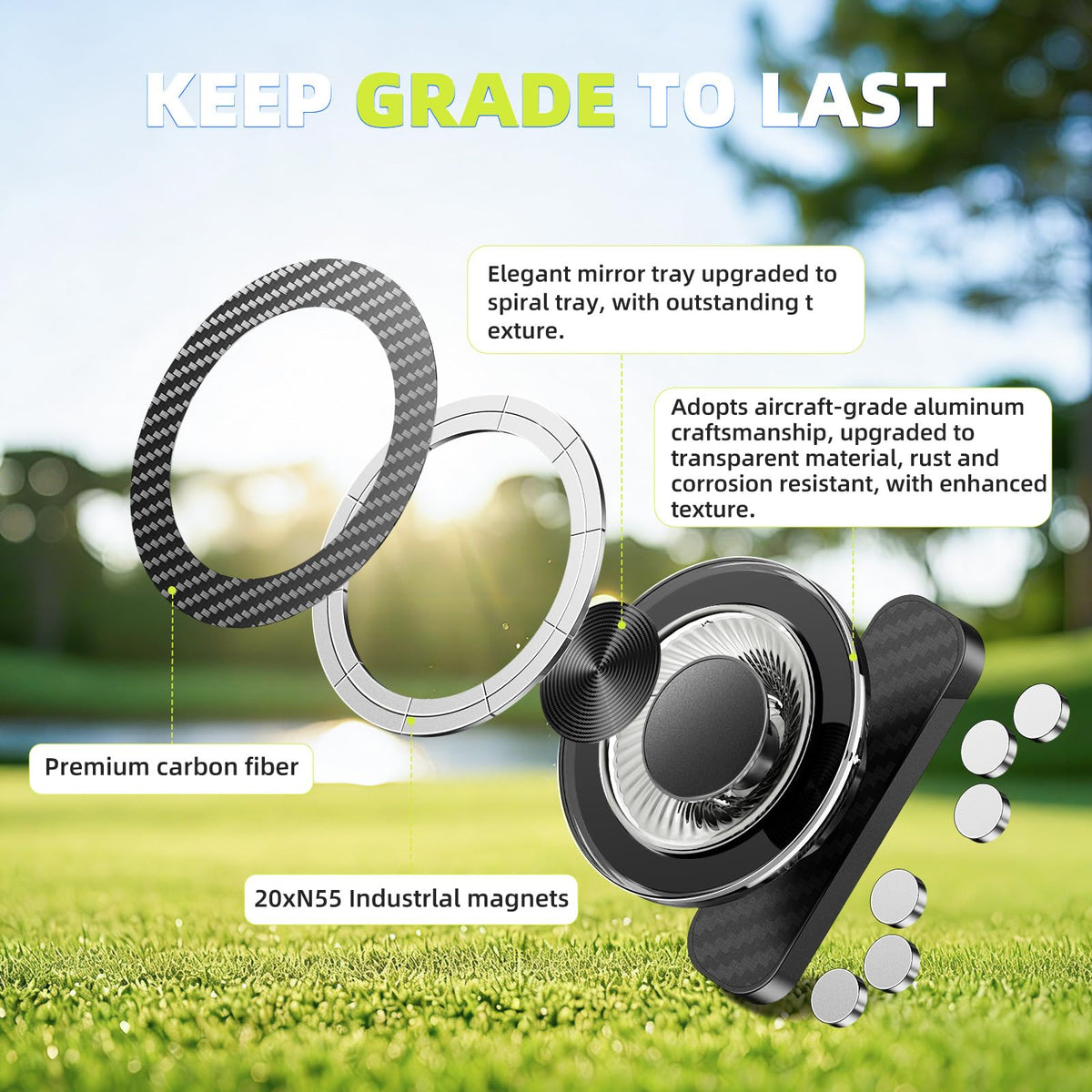 Two MagSafe rings included for universal device compatibility.