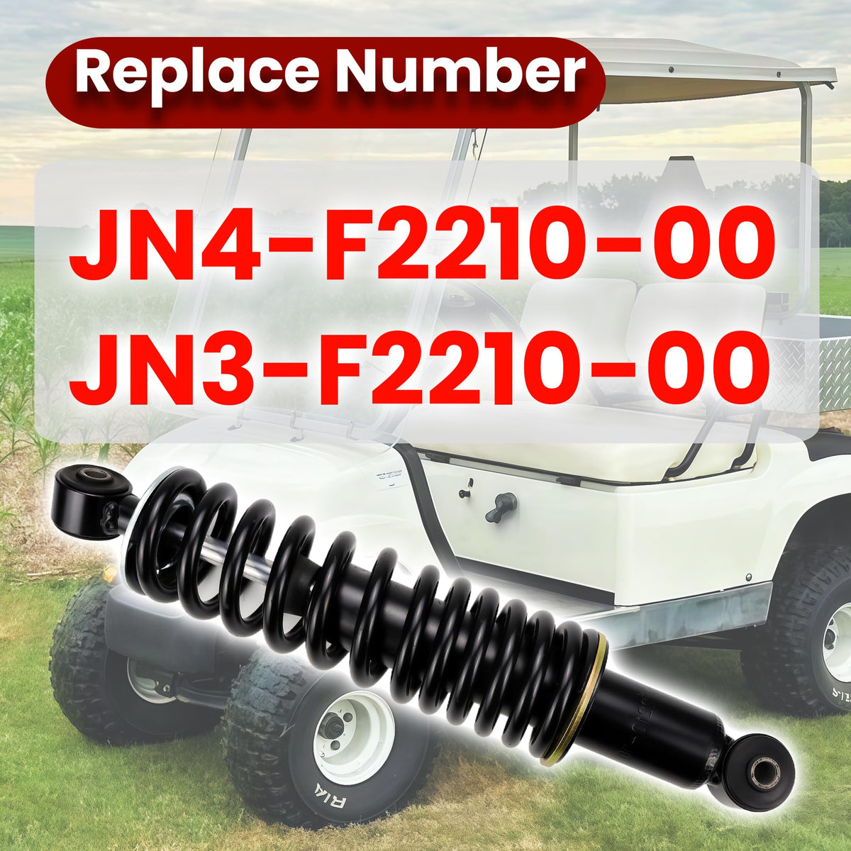 HocvrlX golf cart cargo load shows improved stability with rear shocks