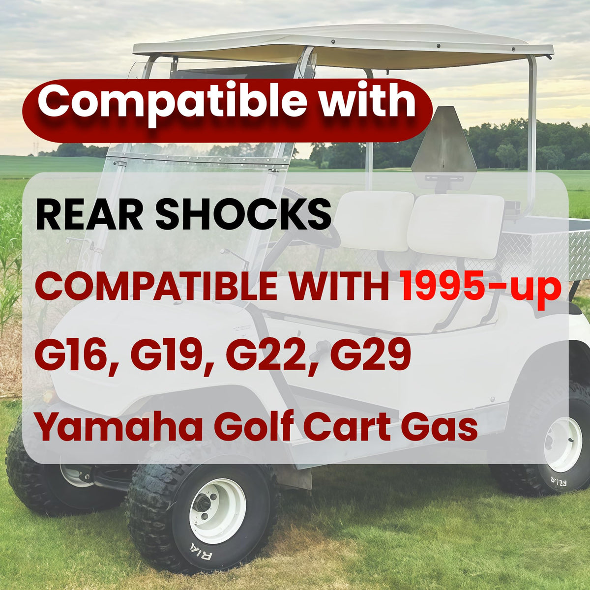 HocvrlX rear shocks close-up spring on Yamaha G16 highlights robust design