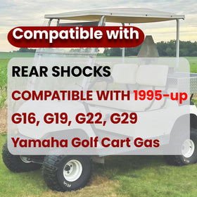 HocvrlX rear shocks close-up spring on Yamaha G16 highlights robust design
