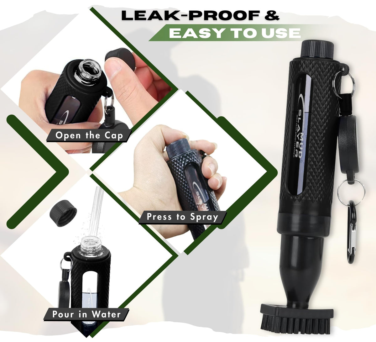 HODL 21 Mud Slayer leak-proof reservoir prevents spills in bag