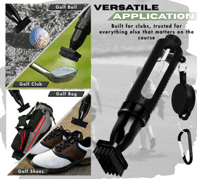 HODL 21 Mud Slayer retractable clip keeps brush accessible on cart