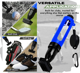 HODL 21 water spray system activates dirt for easy on-course cleaning.