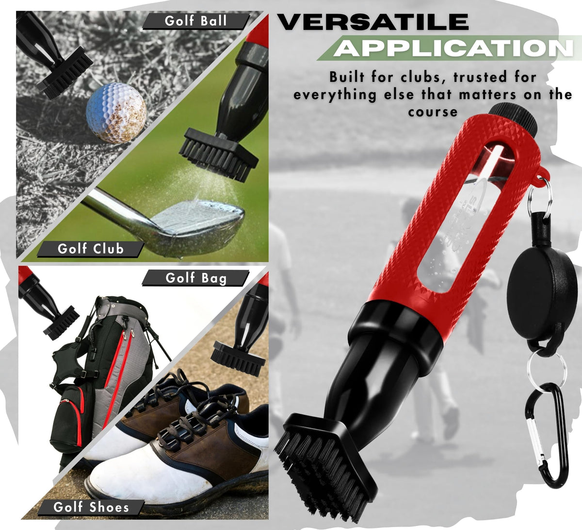 Dual-bristle head targets mud and sand for cleaner grooves.