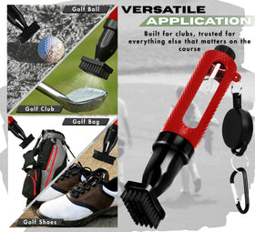 Dual-bristle head targets mud and sand for cleaner grooves.