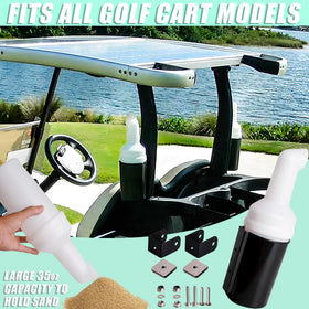 HOGUCAL 1-inch tube bracket mounts on standard golf cart frames.