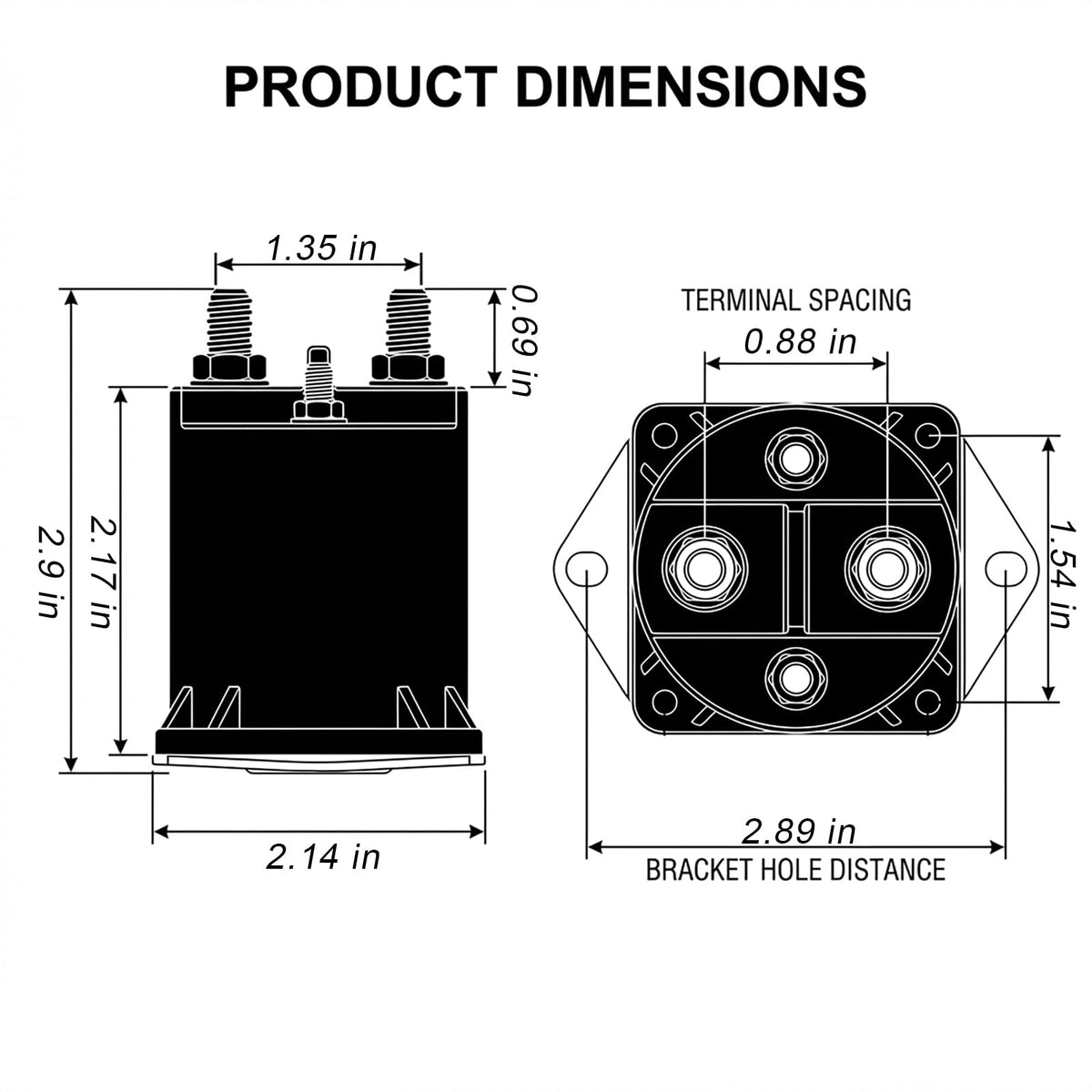 HOGUCAL 12V solenoid relay in-package contents, ready for installation.