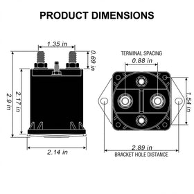 HOGUCAL 12V solenoid relay in-package contents, ready for installation.