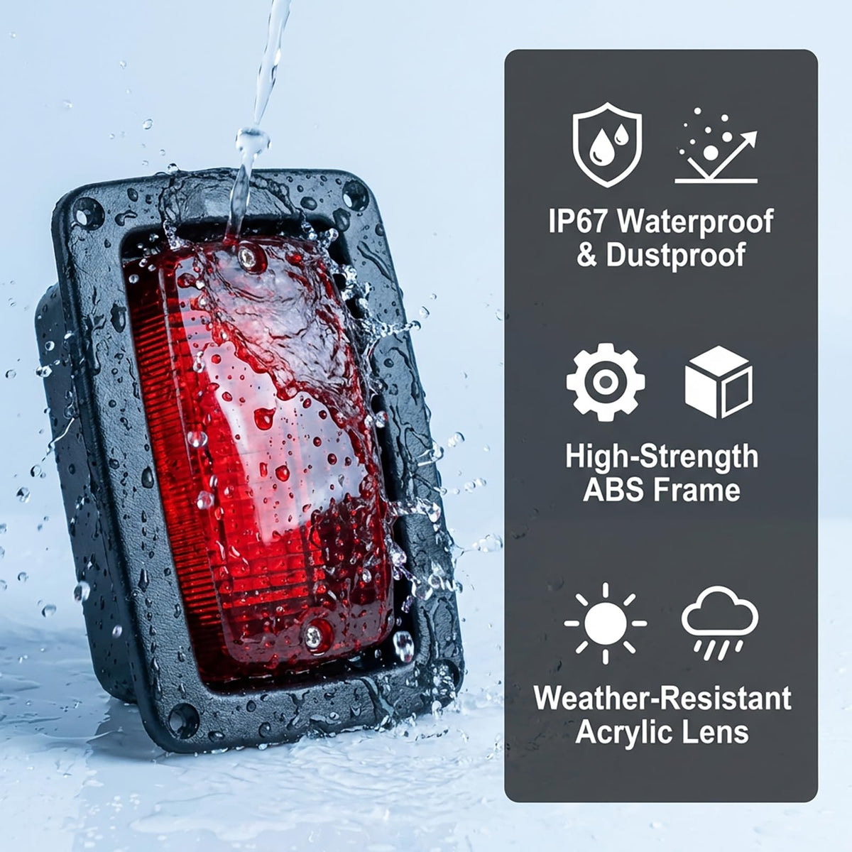 HOGUCAL 3-wire plug tail light with brake and turn signal compatibility