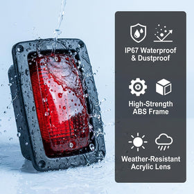 HOGUCAL 3-wire plug tail light with brake and turn signal compatibility