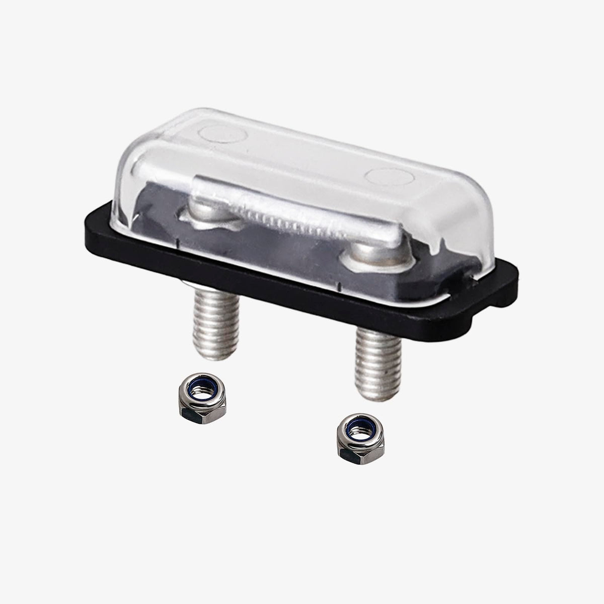 HOGUCAL 48V golf cart fuse receptacle close-up showing durable construction for longevity.