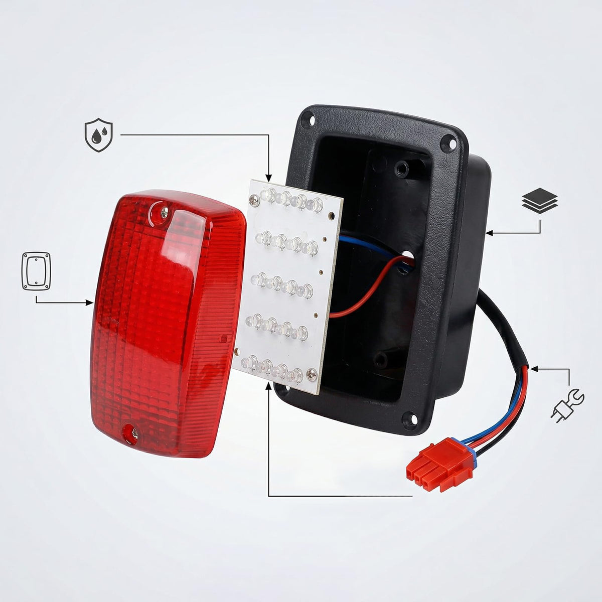 HOGUCAL adapter wires included for easy wiring compatibility