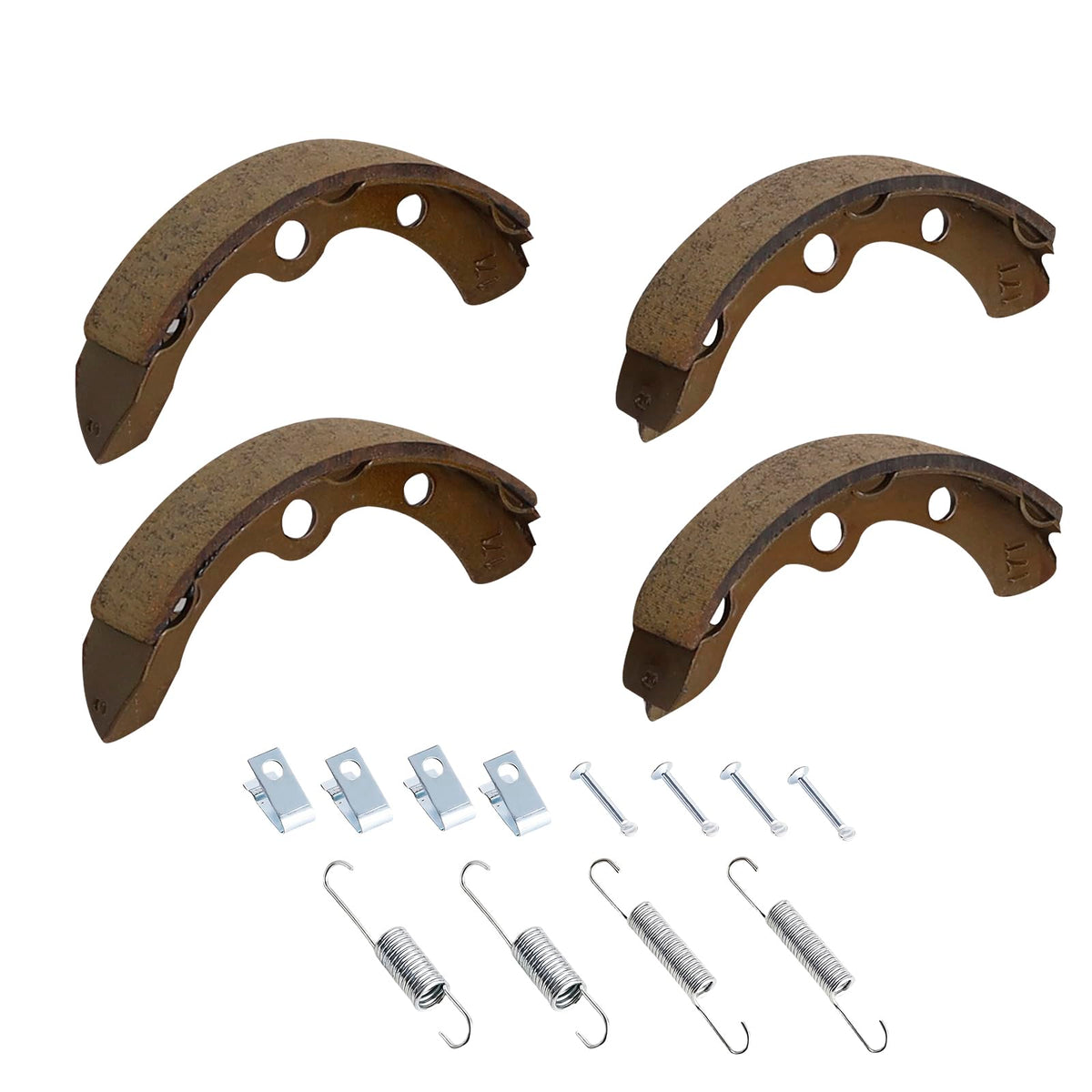 HOGUCAL kit contents image shows four shoes and a spring set for quick replacement.
