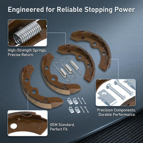 HOGUCAL brake shoes deliver solid stopping power on varied golf course terrain.