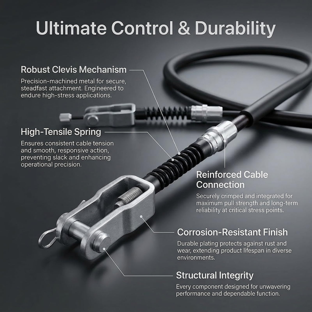 HOGUCAL brake cable kit contents including driver and passenger cables