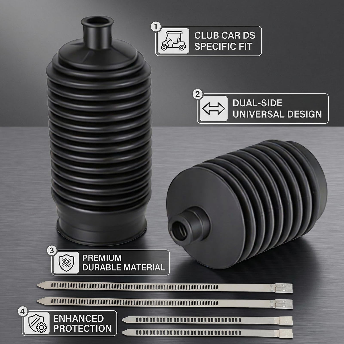 HOGUCAL Club Car DS installation guide for steering bellows
