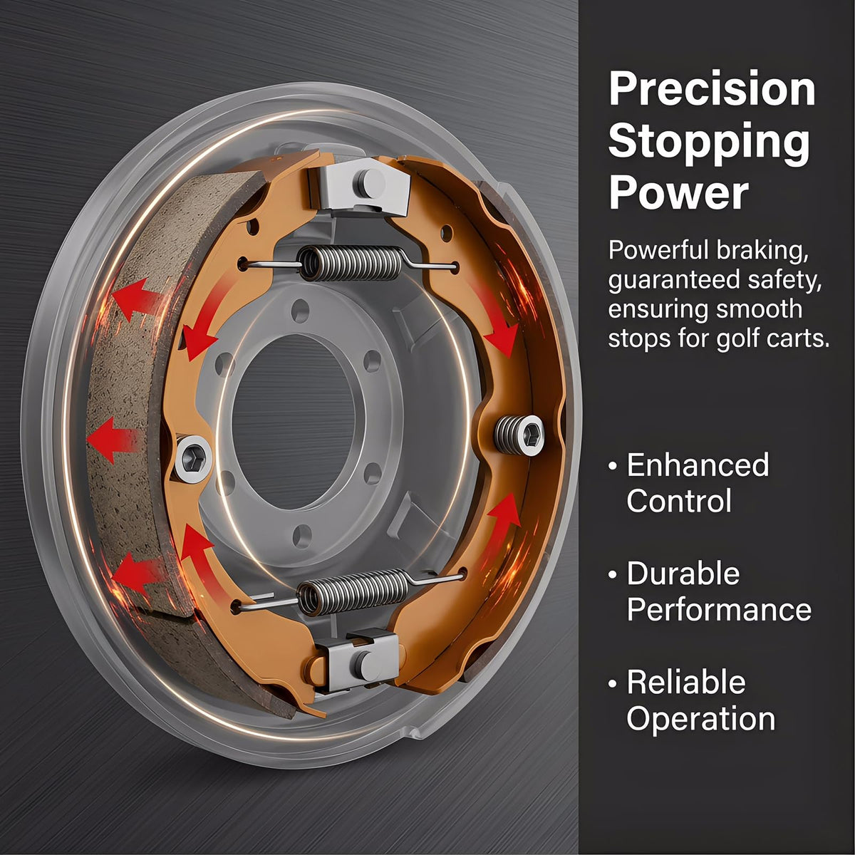 HOGUCAL DS-Precedent fit supports dependable braking on golf carts.