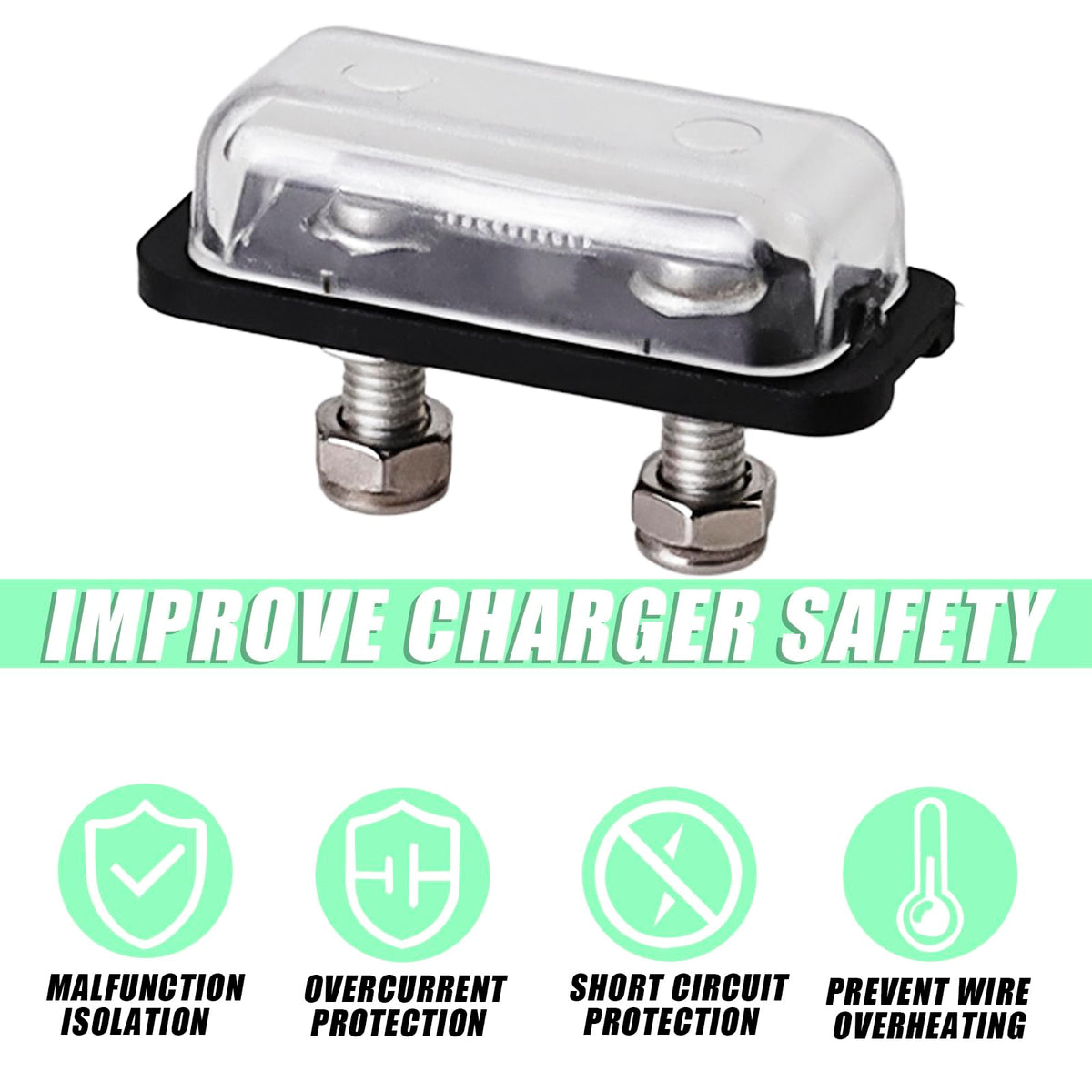 HOGUCAL Club Car Powerdrive fuse receptacle replacement with OEM compatibility.