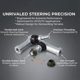 HOGUCAL durable tie rod end with self-hold nut, corrosion-resistant for longevity.