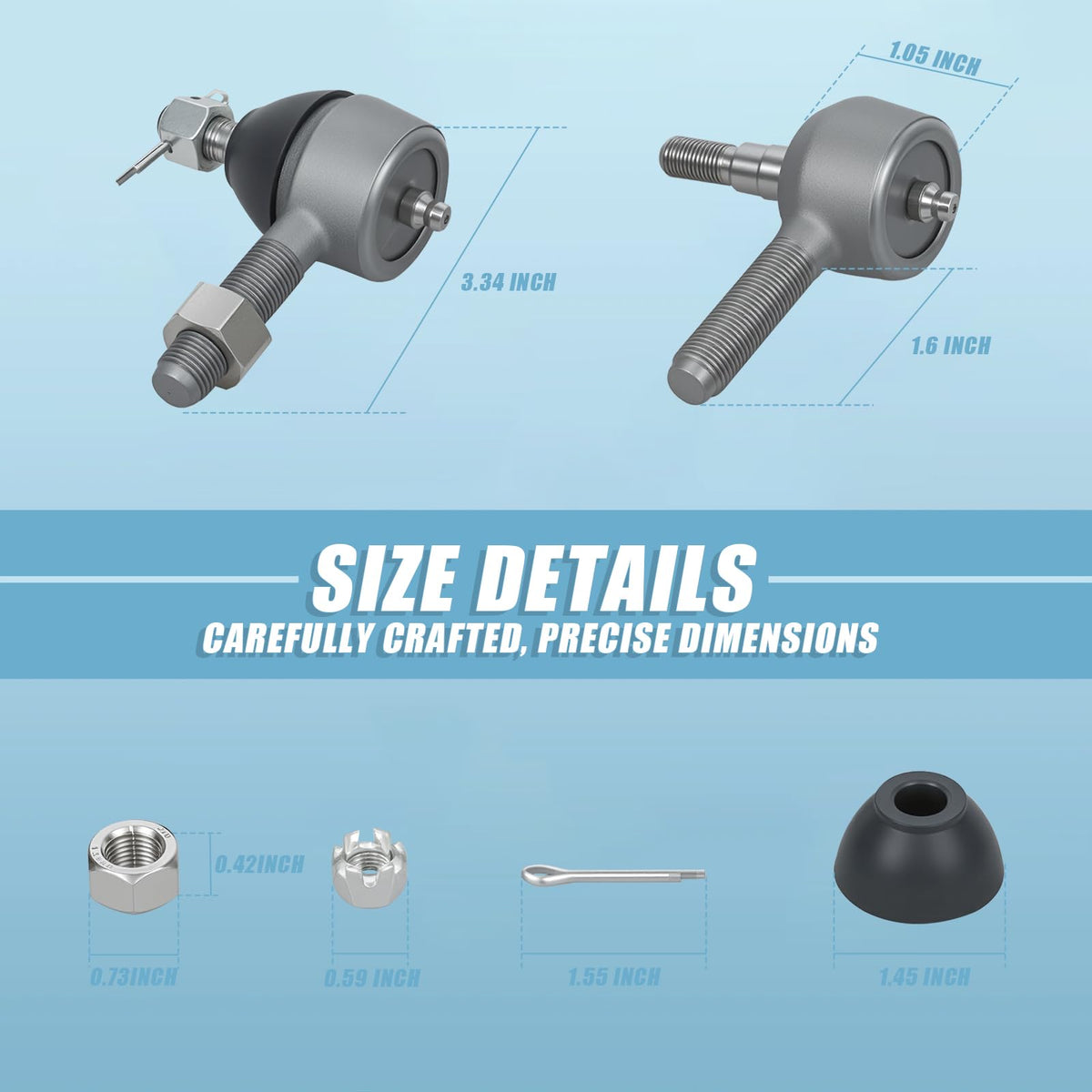 HOGUCAL right-thread ball joint for Club Car DS boosts reliability.