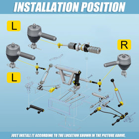 HOGUCAL steering linkage kit supports smoother cart handling.