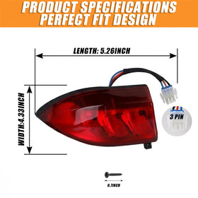 HOGUCAL Club Car right taillight delivering clear rear signaling
