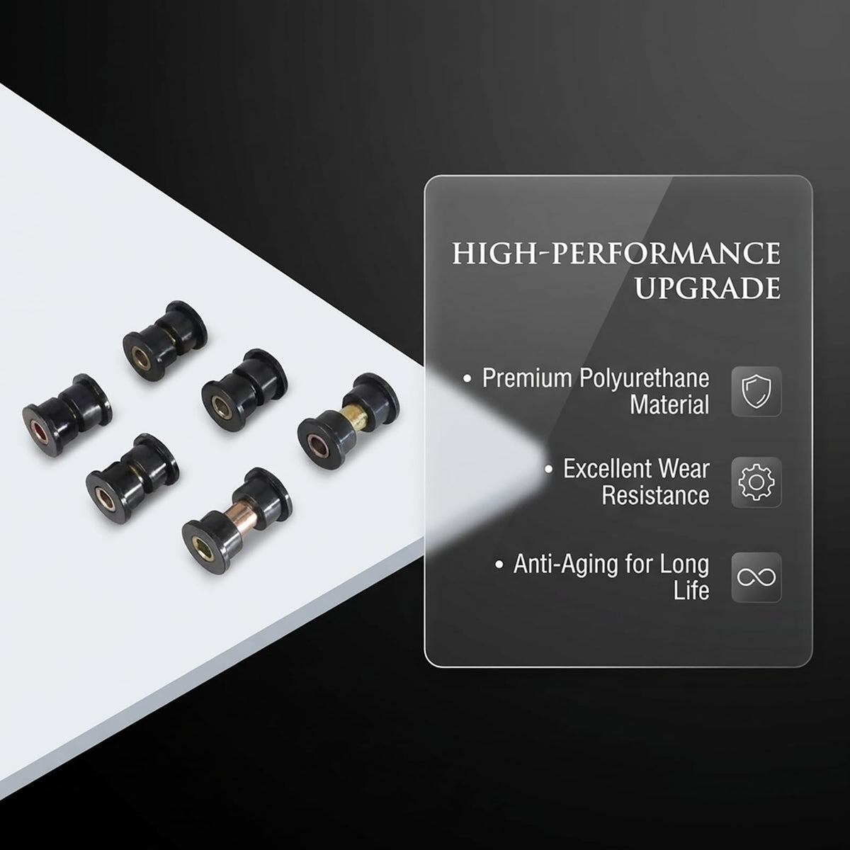 HOGUCAL outer sleeves for Club Car DS enhance front suspension durability.