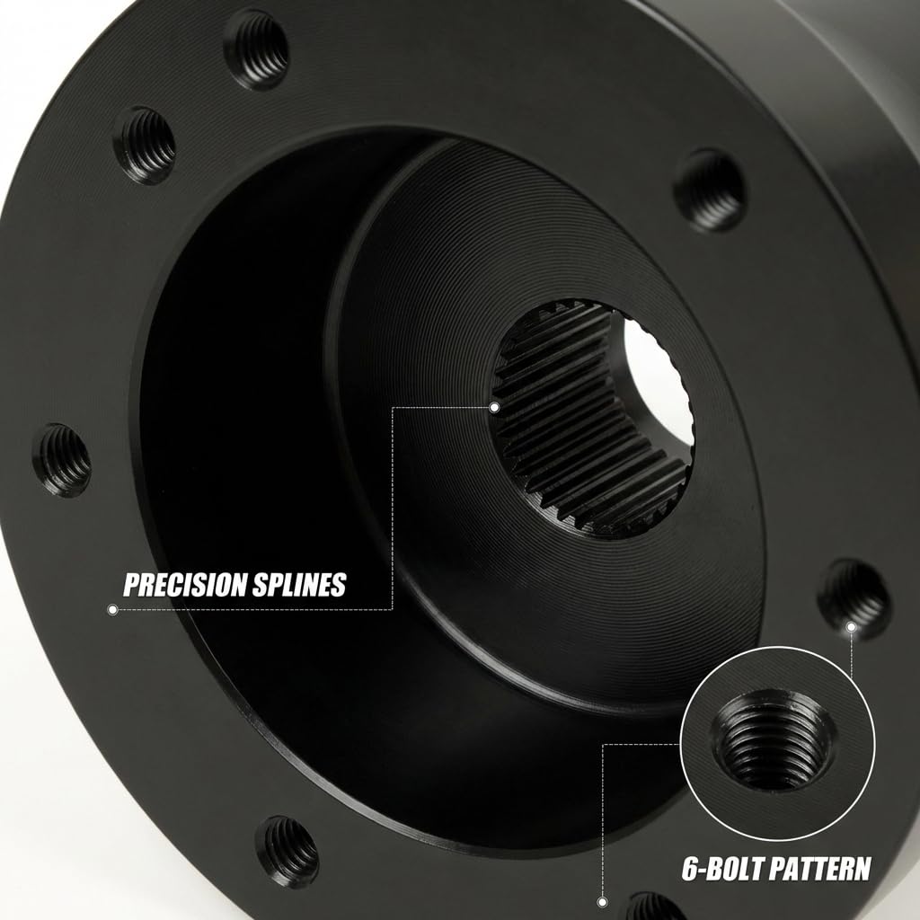 HOGUCAL EZGO steering wheel adapter supports 5- and 6-hole wheels