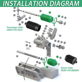 HOGUCAL steering bellows provides dust and moisture protection for Club Car DS