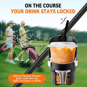 Hohean heavy-duty plastic cup holder withstands sun and rain on the course