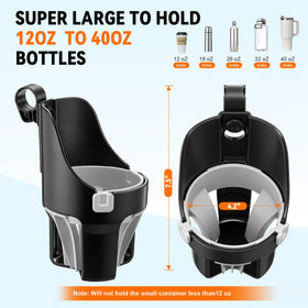 Hohean cup holder interior silicone grip holds bottles firmly during bumpy rides
